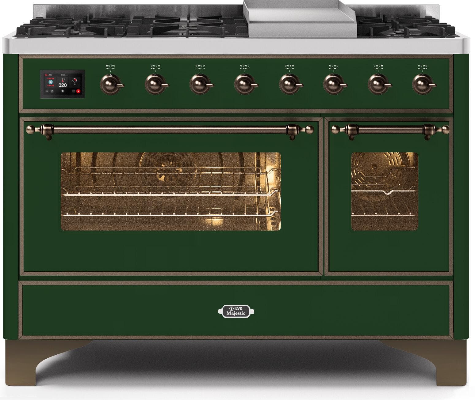 Ilve UM12FDNS3EGB Natural Gas In Emerald Green W/ Bronze Trim