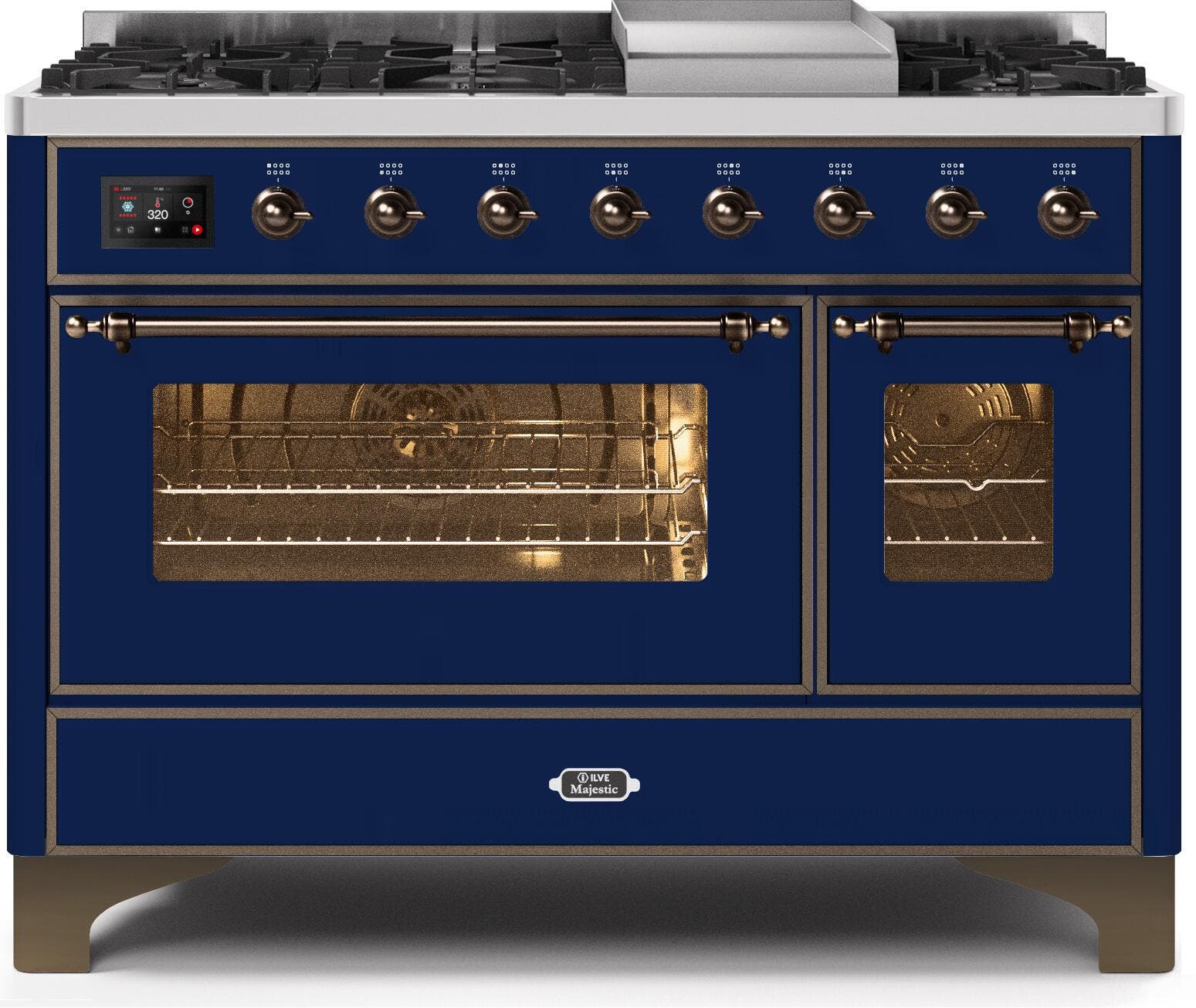 Ilve UM12FDNS3MBBLP Liquid Propane In Midnight Blue W/ Bronze Trim