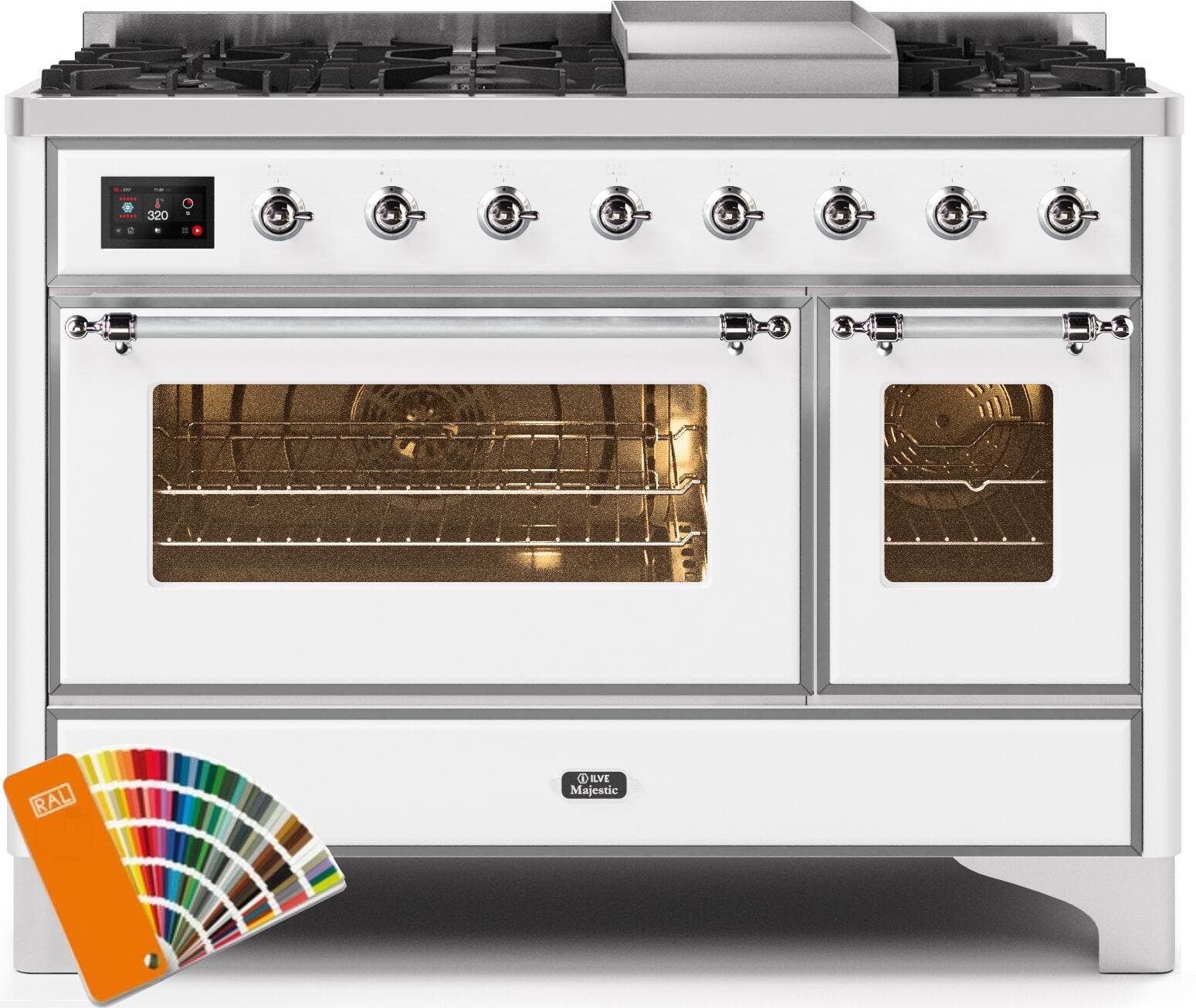Ilve UM12FDNS3RALC Natural Gas In Custom Ral Color W/ Chrome Trim