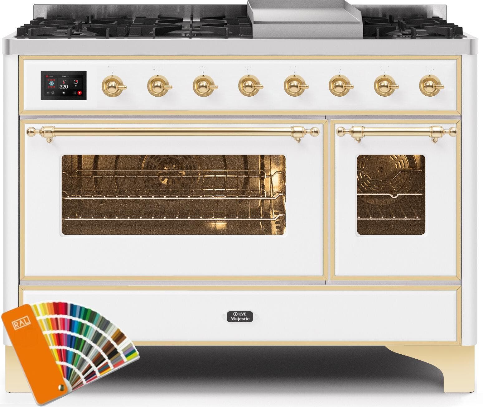 Ilve UM12FDNS3RALGLP Liquid Propane In Custom Ral Color W/ Brass Trim