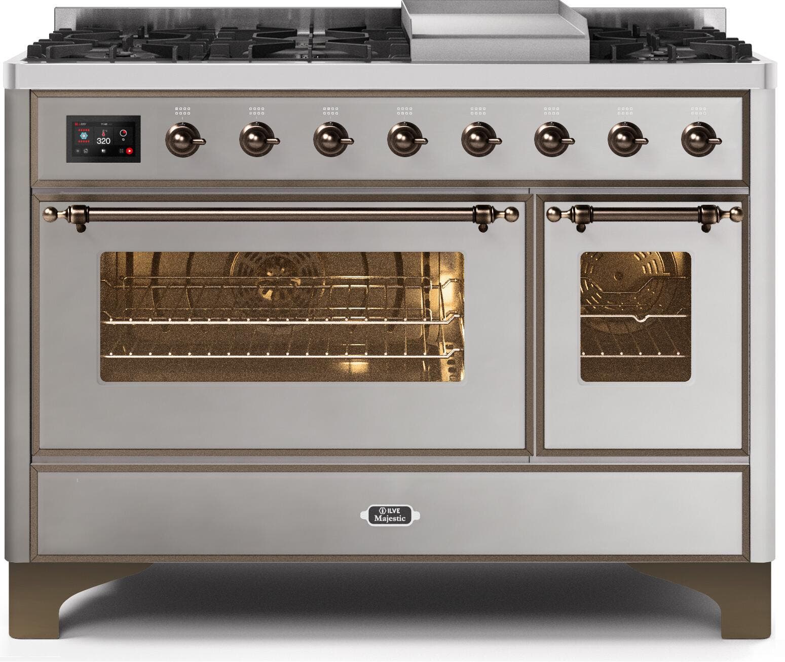 Ilve UM12FDNS3SSB Natural Gas In Stainless Steel W/ Bronze Trim