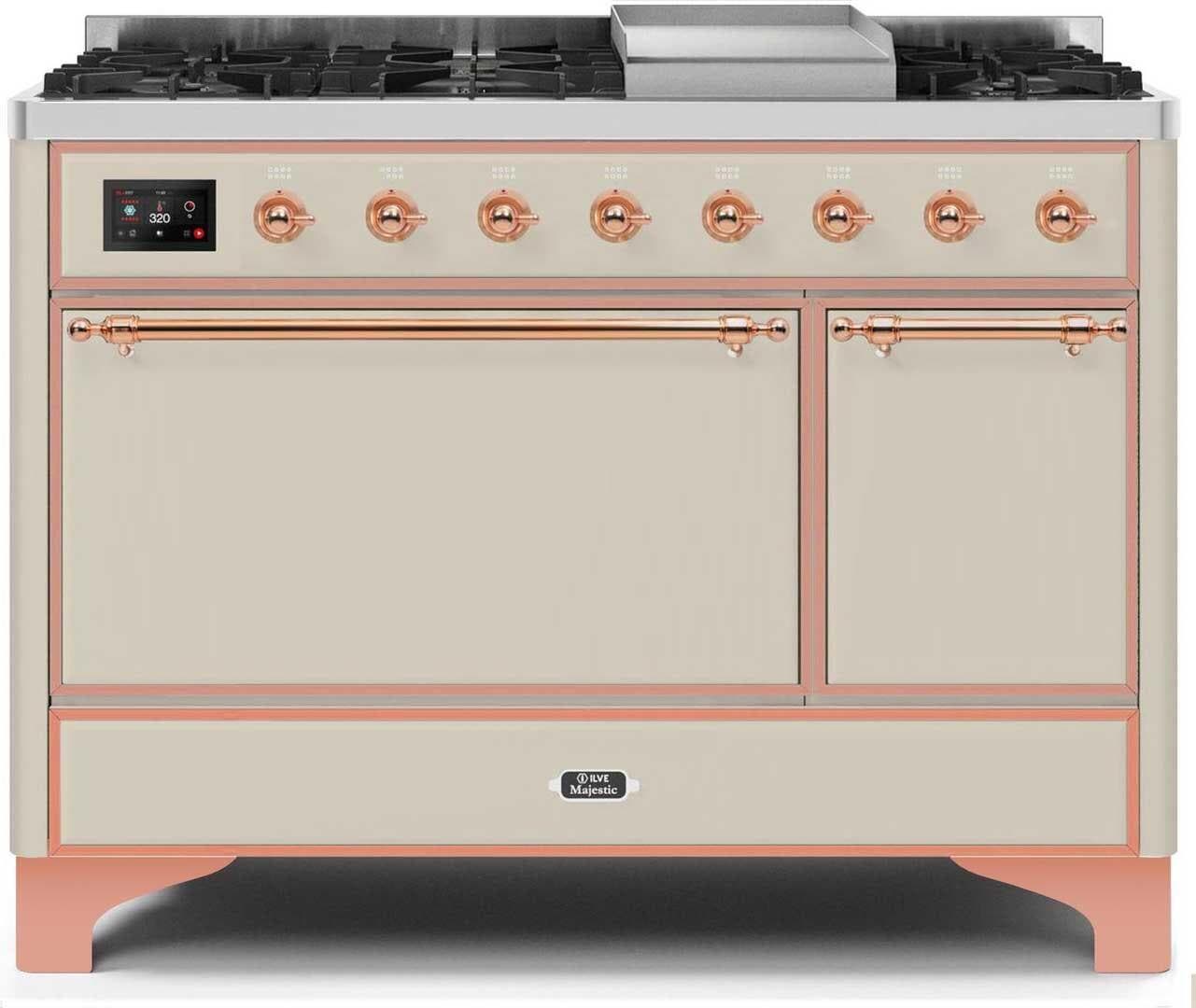 Ilve UM12FDQNS3AWP Natural Gas In Antique White W/ Copper Trim
