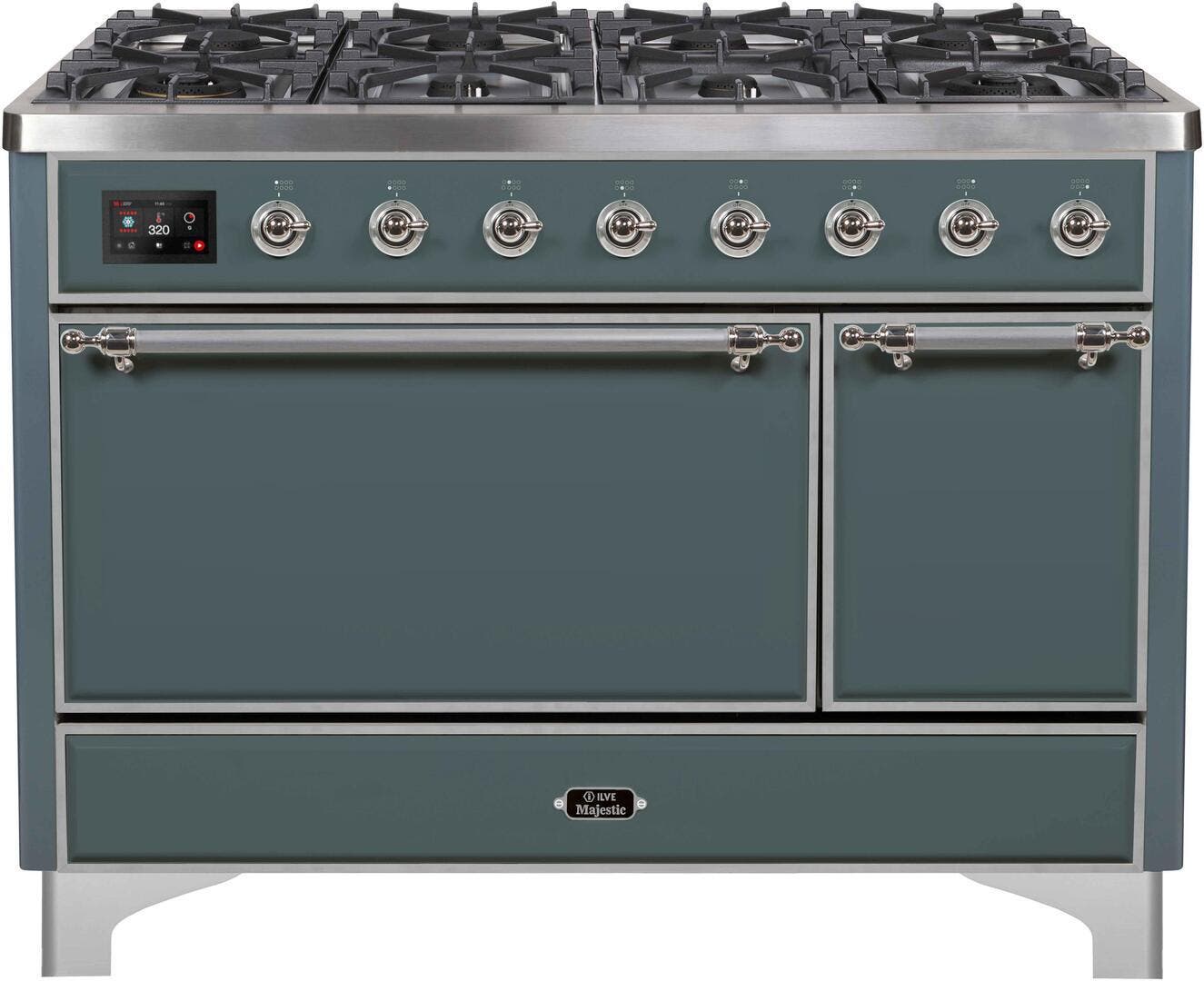 Ilve UM12FDQNS3BGCLP Liquid Propane In Blue Grey W/ Chrome Trim