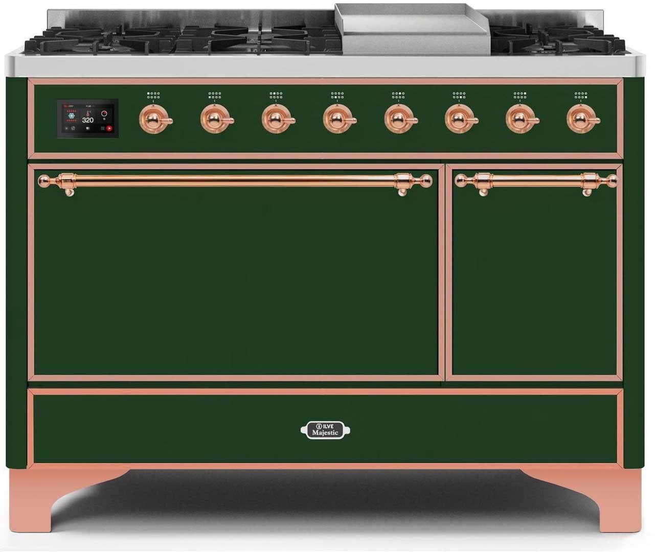 Ilve UM12FDQNS3EGPLP Liquid Propane In Emerald Green W/ Copper Trim