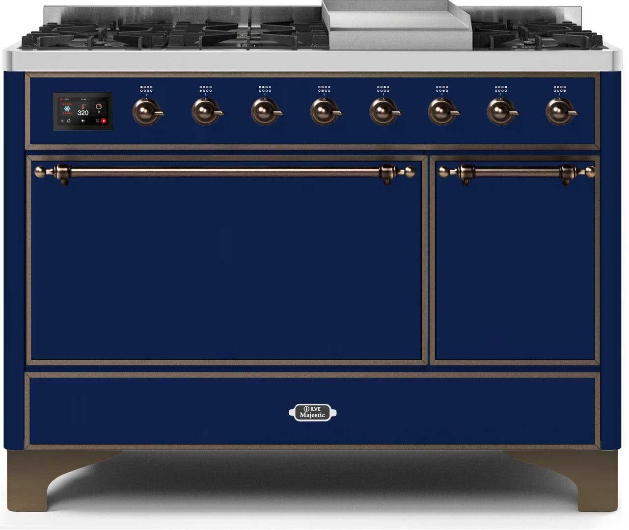 Ilve UM12FDQNS3MBBLP Liquid Propane In Midnight Blue W/ Bronze Trim