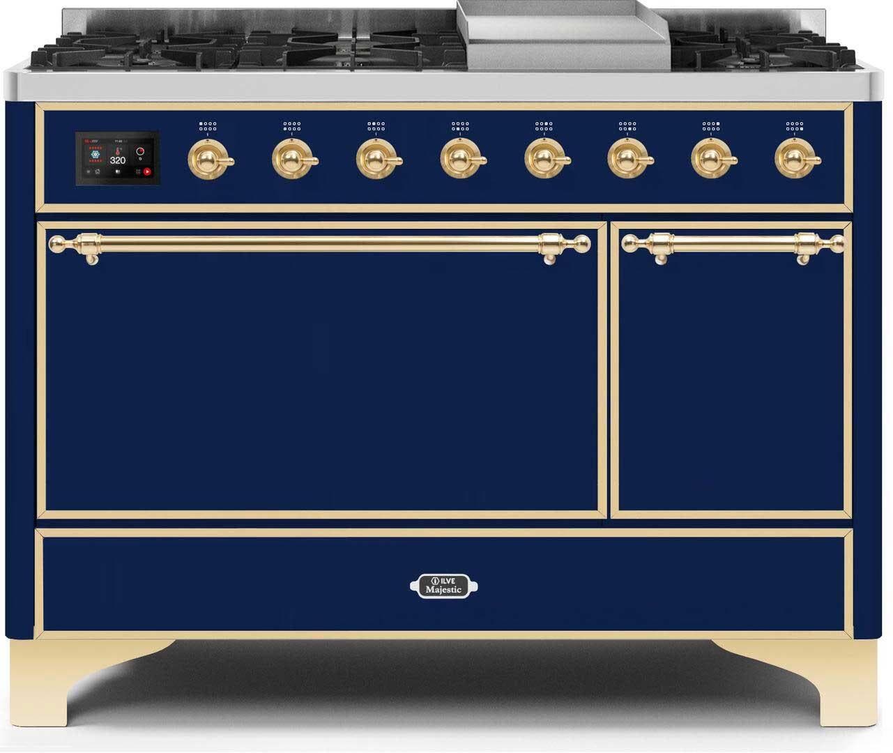 Ilve UM12FDQNS3MBGLP Liquid Propane In Midnight Blue W/ Brass Trim