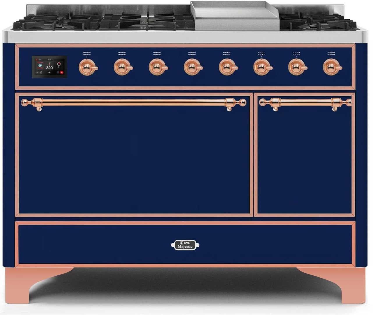 Ilve UM12FDQNS3MBPLP Liquid Propane In Midnight Blue W/ Copper Trim