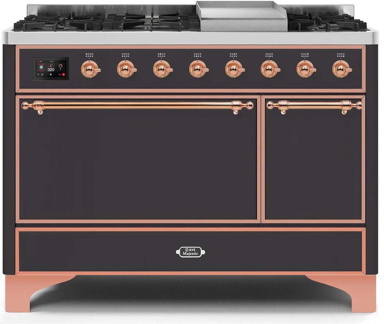 Ilve UM12FDQNS3MGPLP Liquid Propane In Matte Graphite W/ Copper Trim