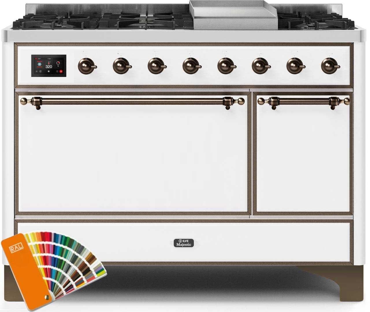 Ilve UM12FDQNS3RALB Natural Gas In Custom Ral Color W/ Bronze Trim