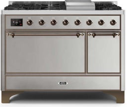 Natural Gas In Stainless Steel W/ Bronze Trim