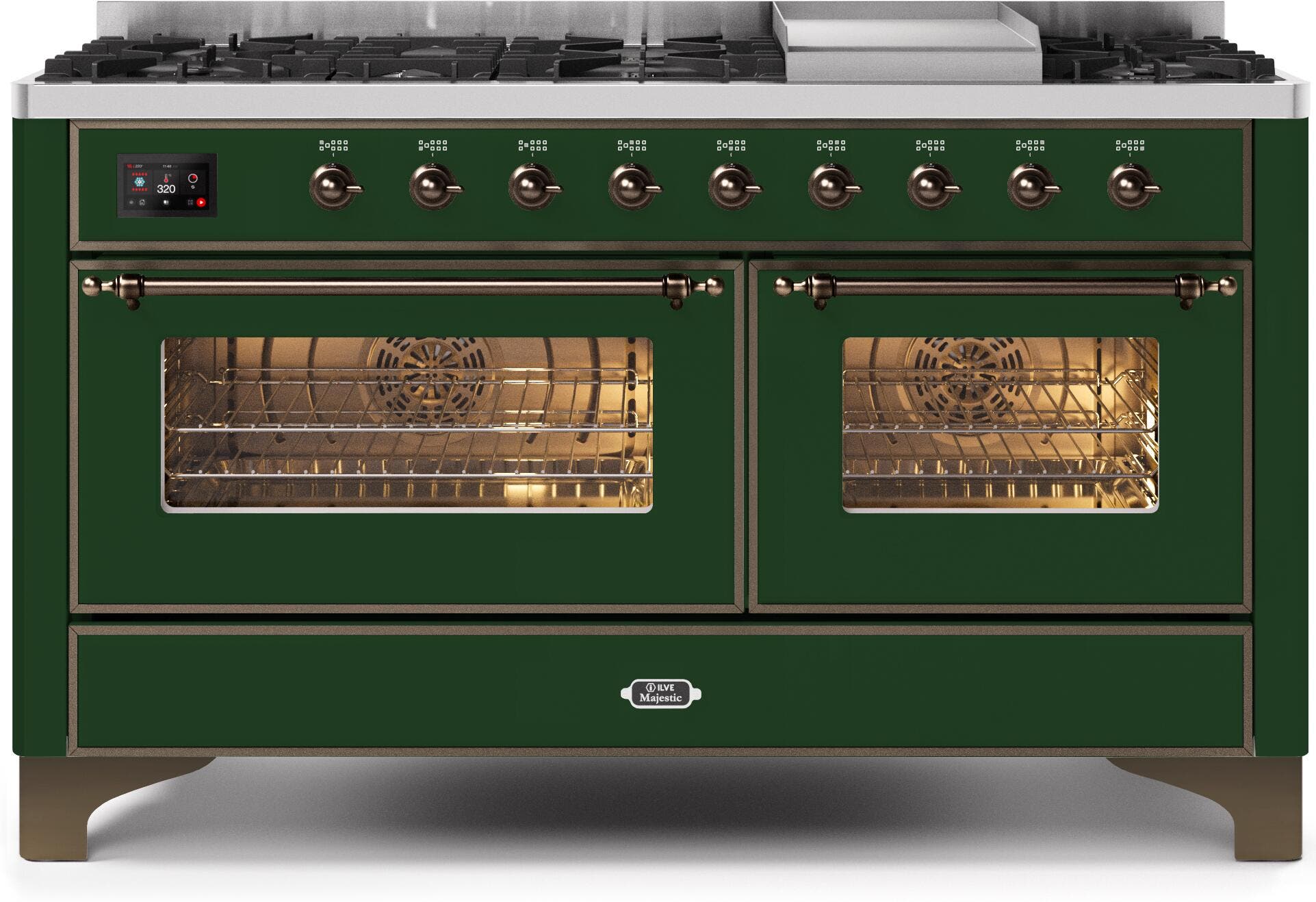 Ilve UM15FDNS3EGB Natural Gas In Emerald Green W/ Bronze Trim