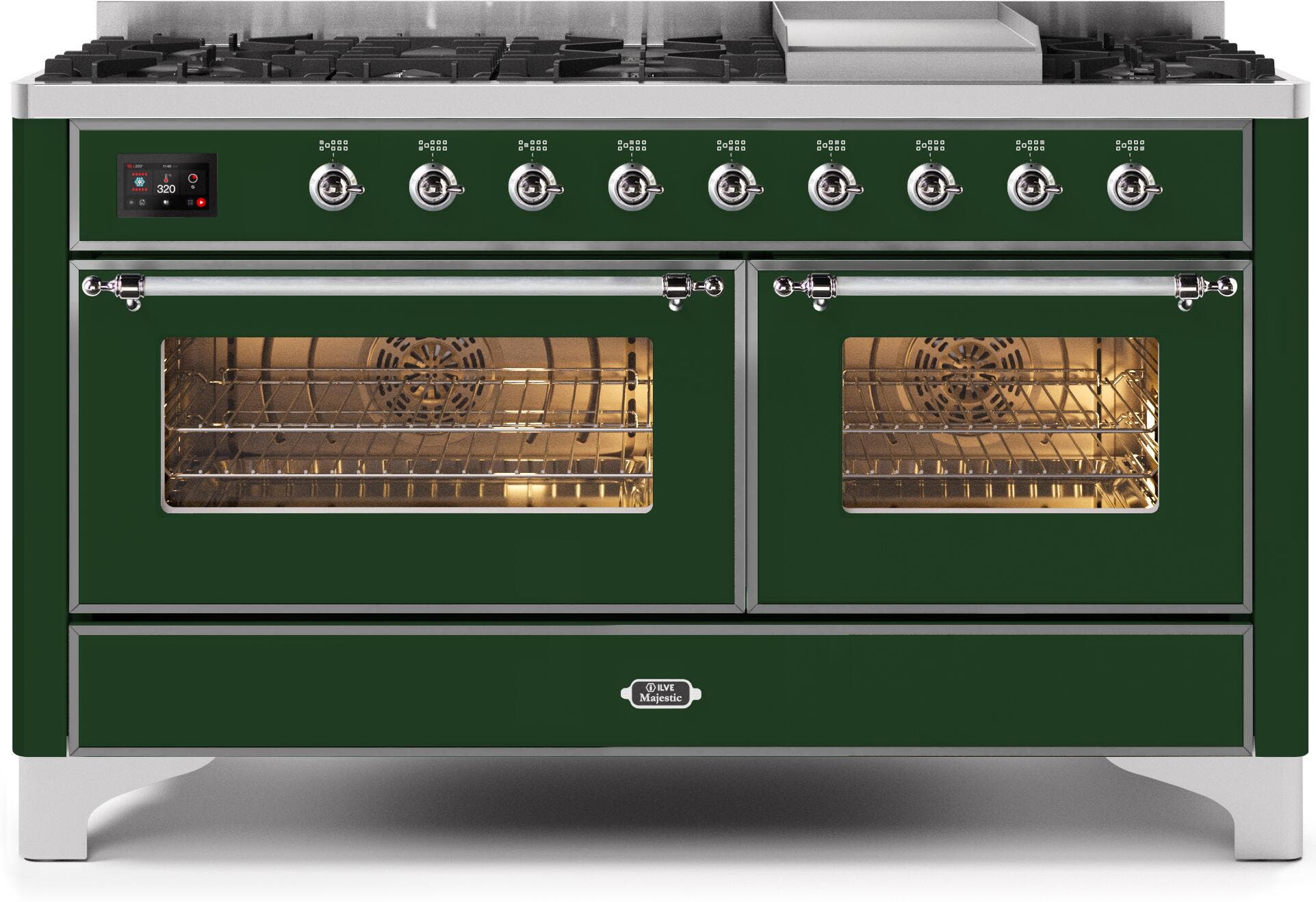 Ilve UM15FDNS3EGC Natural Gas In Emerald Green W/ Chrome Trim