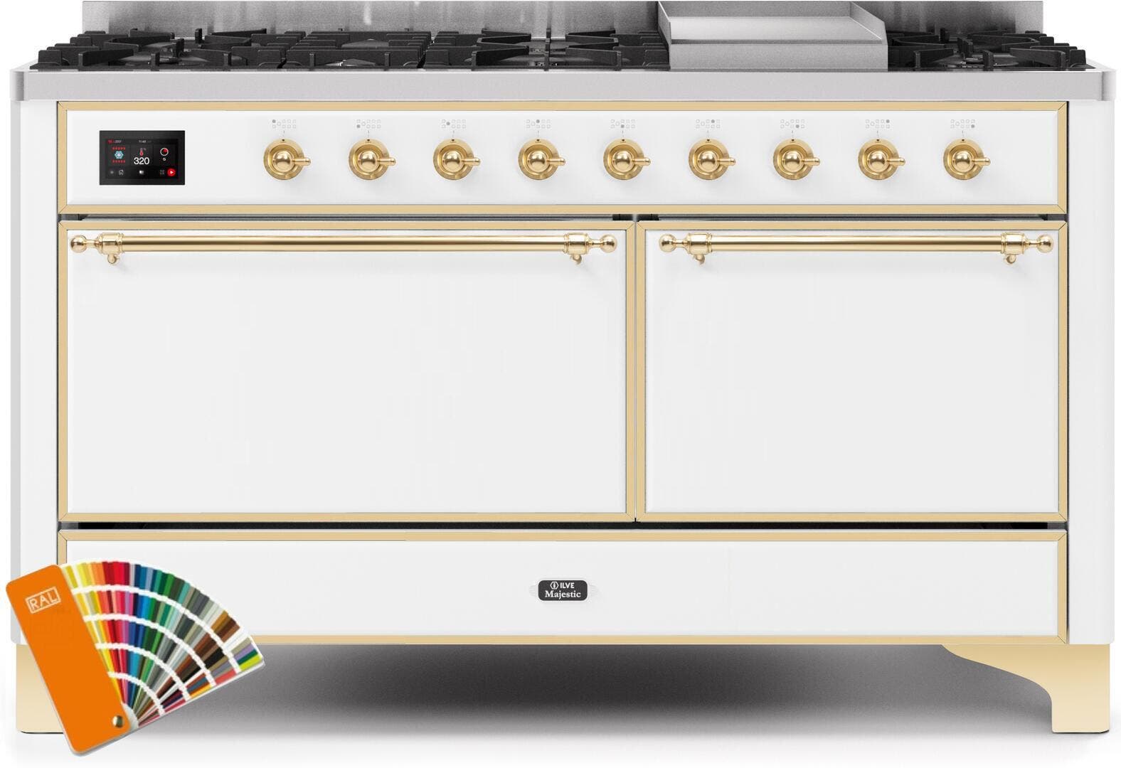 Ilve UM15FDQNS3RALG Natural Gas In Custom Ral Color W/ Brass Trim