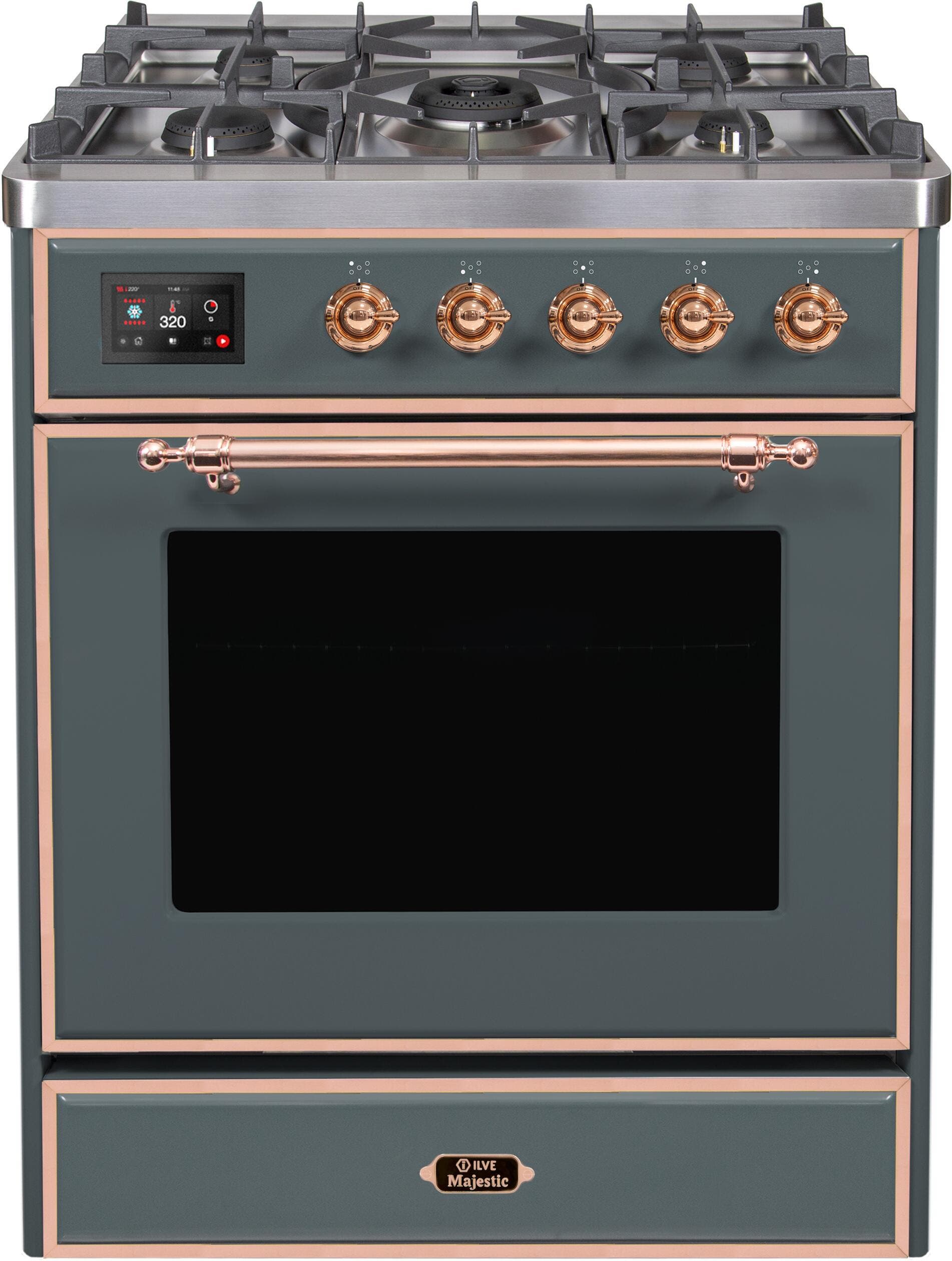 Ilve UM30DNE3BGP Natural Gas In Blue Grey W/ Copper Trim