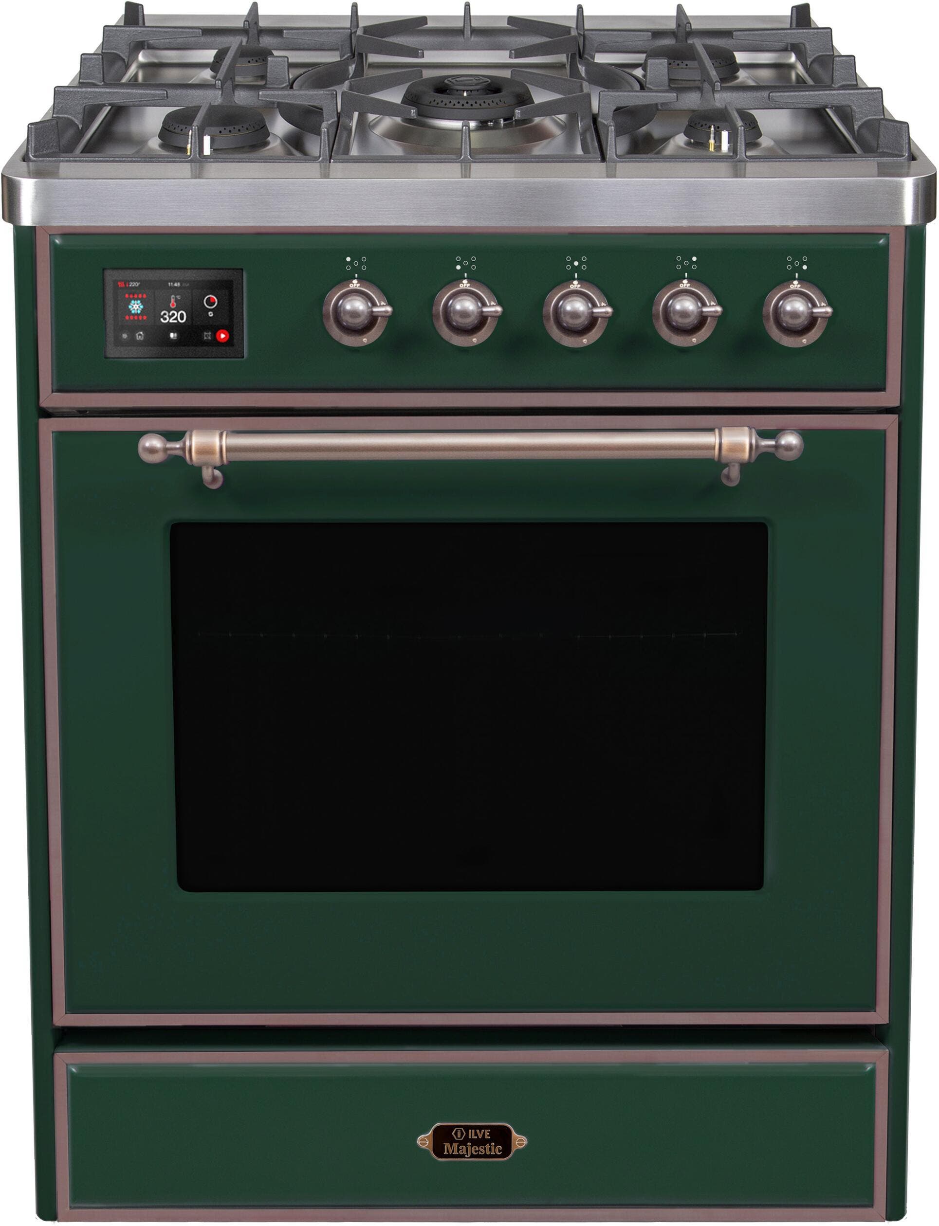 Ilve UM30DNE3EGB Natural Gas In Emerald Green W/ Bronze Trim