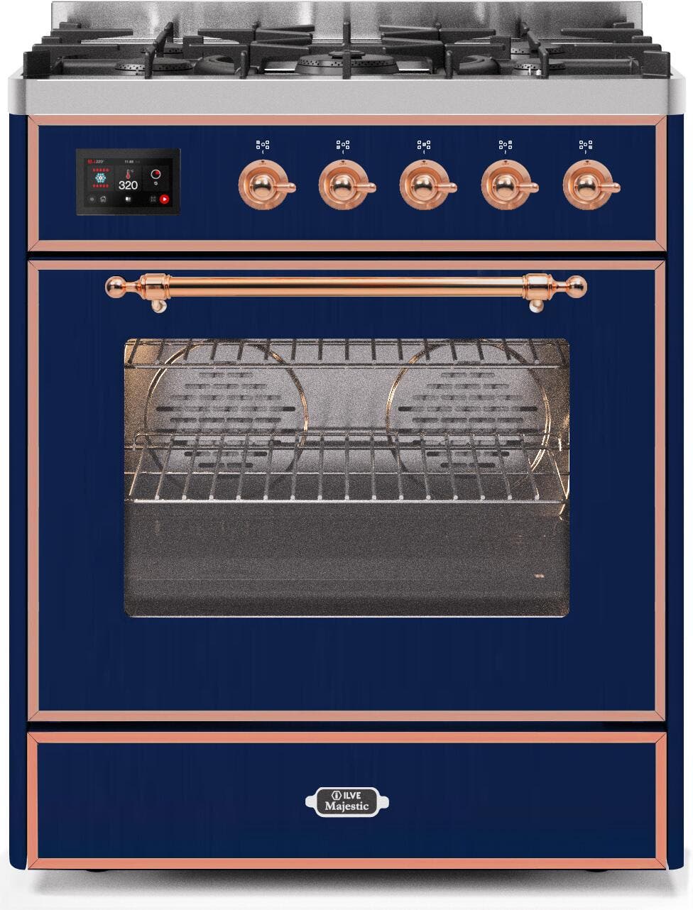 Ilve UM30DNE3MBP Natural Gas In Midnight Blue W/ Copper Trim