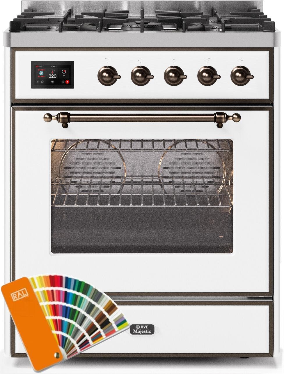 Ilve UM30DNE3RALBLP Liquid Propane In Custom Ral Color W/ Bronze Trim