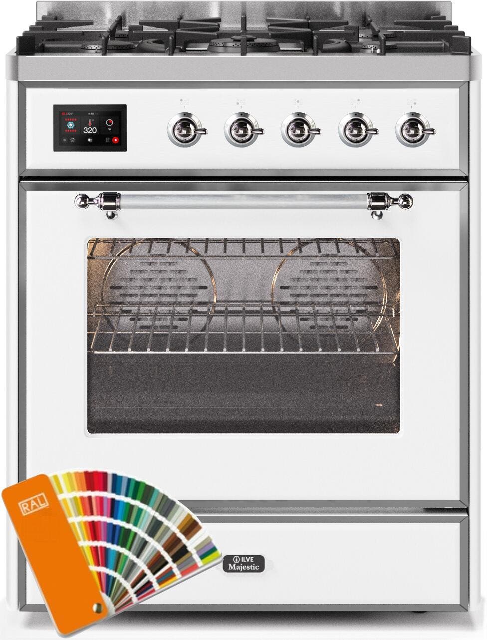 Ilve UM30DNE3RALCLP Liquid Propane In Custom Ral Color W/ Chrome Trim