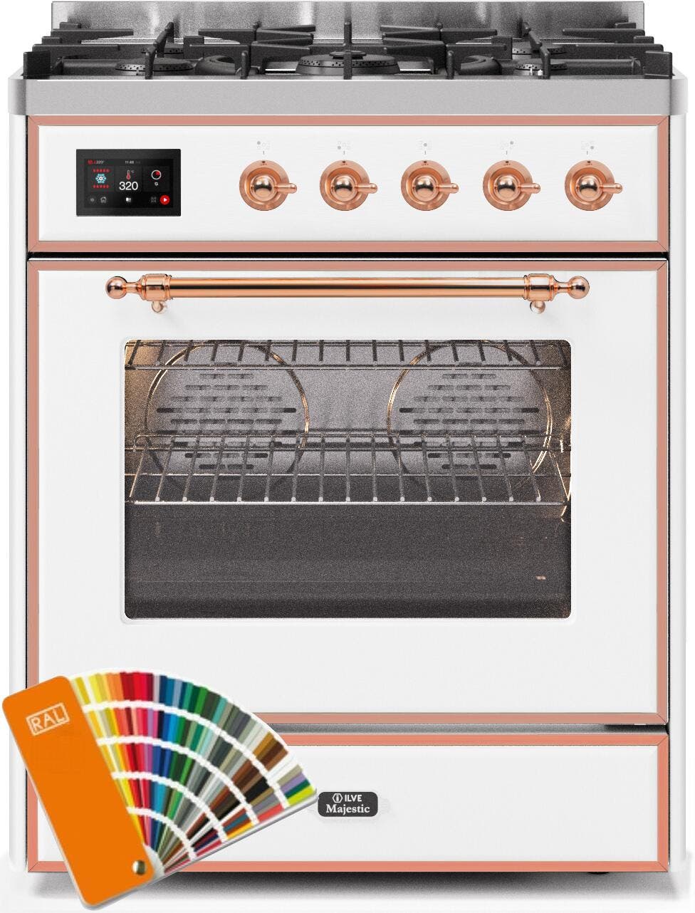 Ilve UM30DNE3RALP Natural Gas In Custom Ral Color W/ Copper Trim