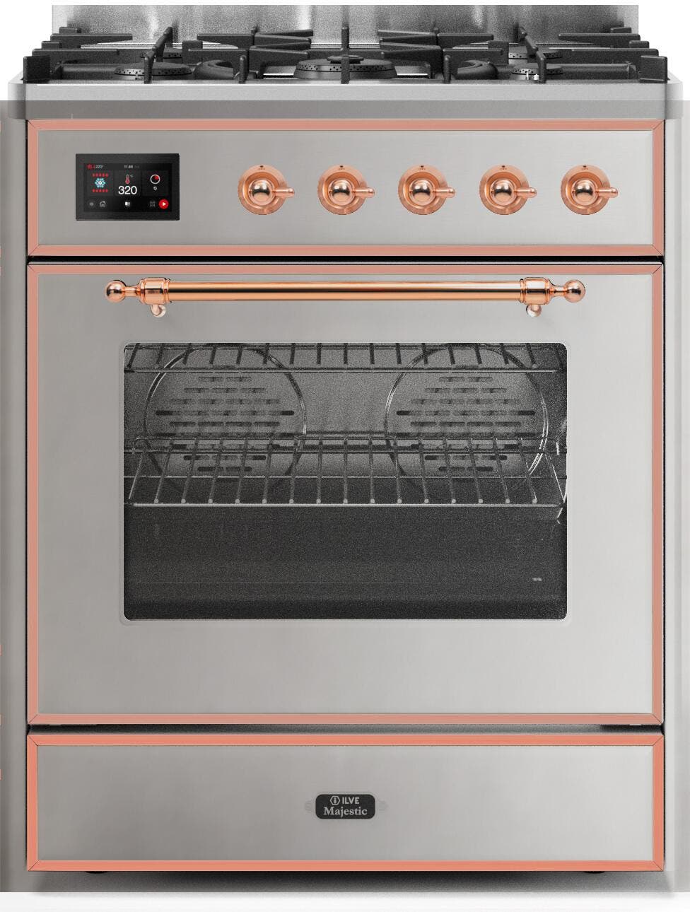 Ilve UM30DNE3SSP Natural Gas In Stainless Steel W/ Copper Trim