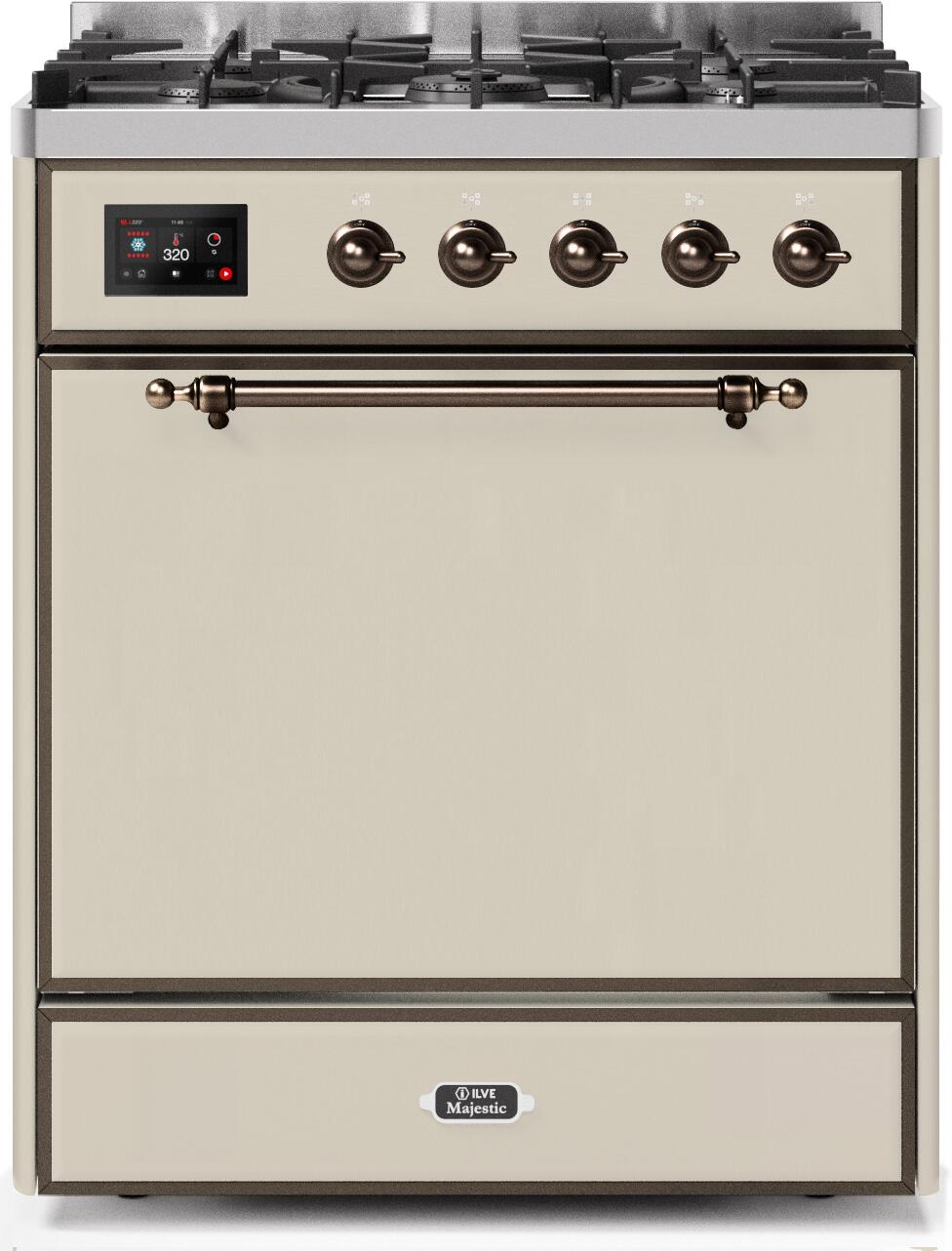 Natural Gas In Antique White W/ Bronze Trim