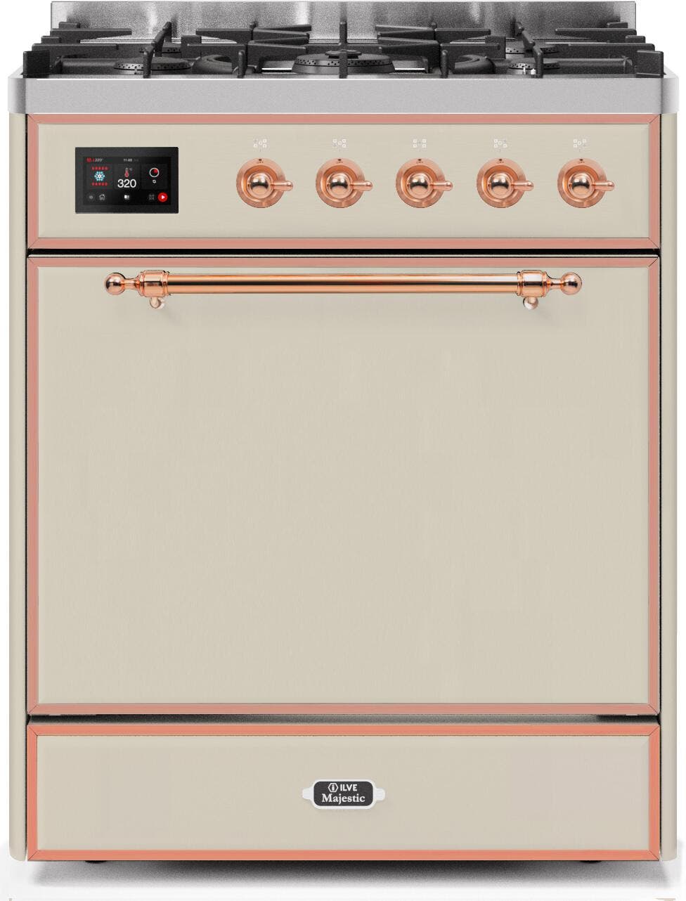 Ilve UM30DQNE3AWP Natural Gas In Antique White W/ Copper Trim