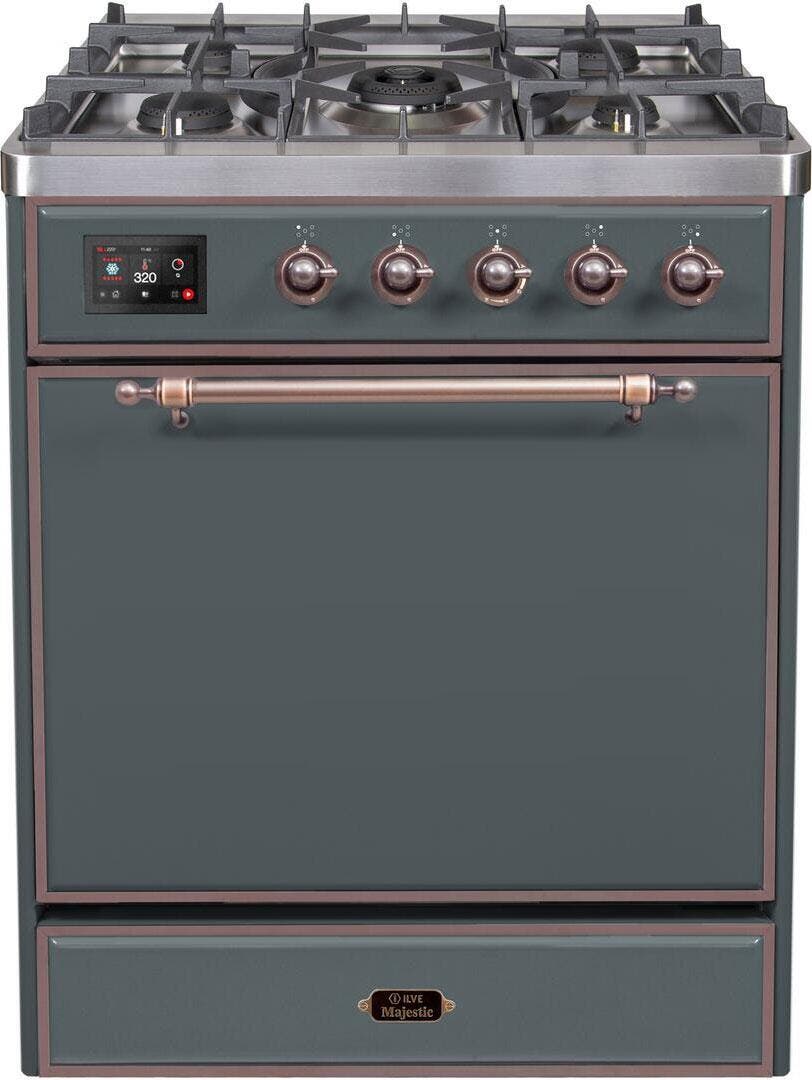 Ilve UM30DQNE3BGBLP Liquid Propane In Blue Grey W/ Bronze Trim