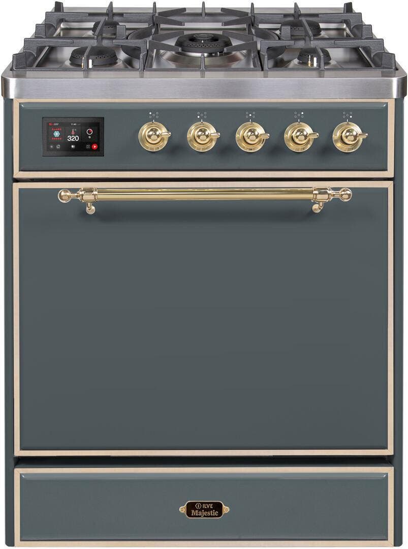 Natural Gas In Blue Grey W/ Brass Trim