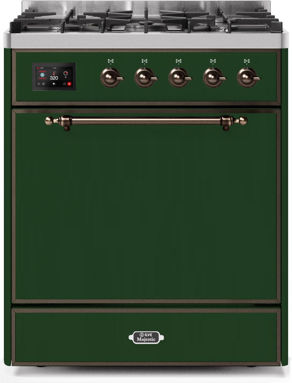 Ilve UM30DQNE3EGBLP Liquid Propane In Emerald Green W/ Bronze Trim