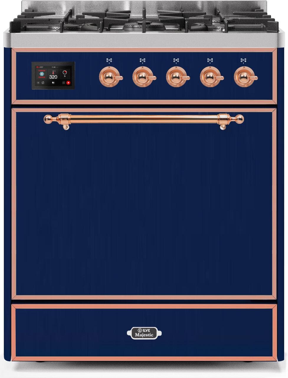 Ilve UM30DQNE3MBPLP Liquid Propane In Midnight Blue W/ Copper Trim