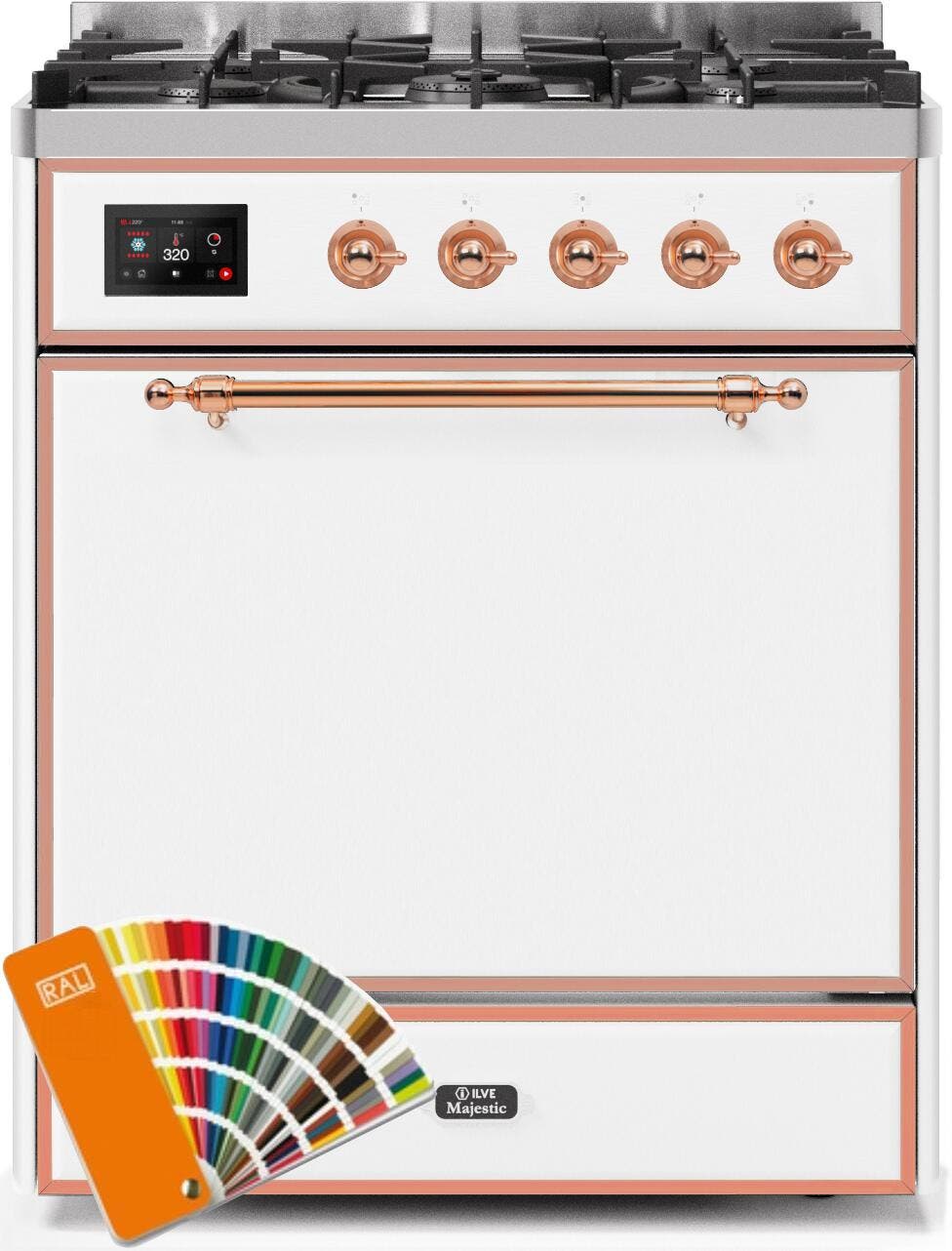 Ilve UM30DQNE3RALPLP Liquid Propane In Custom Ral Color W/ Copper Trim