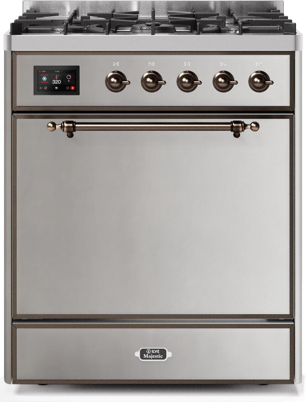 Ilve UM30DQNE3SSBLP Liquid Propane In Stainless Steel W/ Bronze Trim