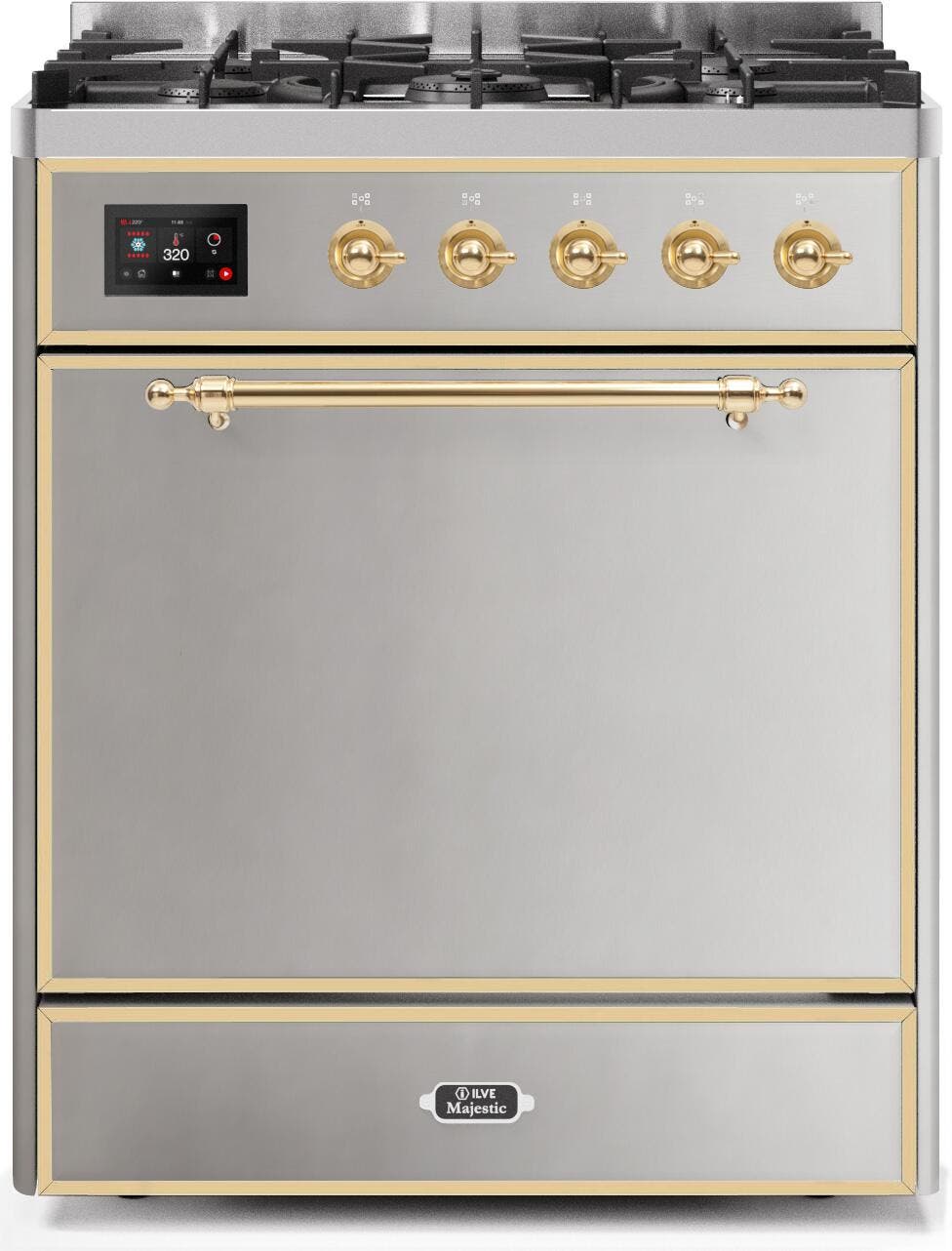Ilve UM30DQNE3SSG Natural Gas In Stainless Steel W/ Brass Trim