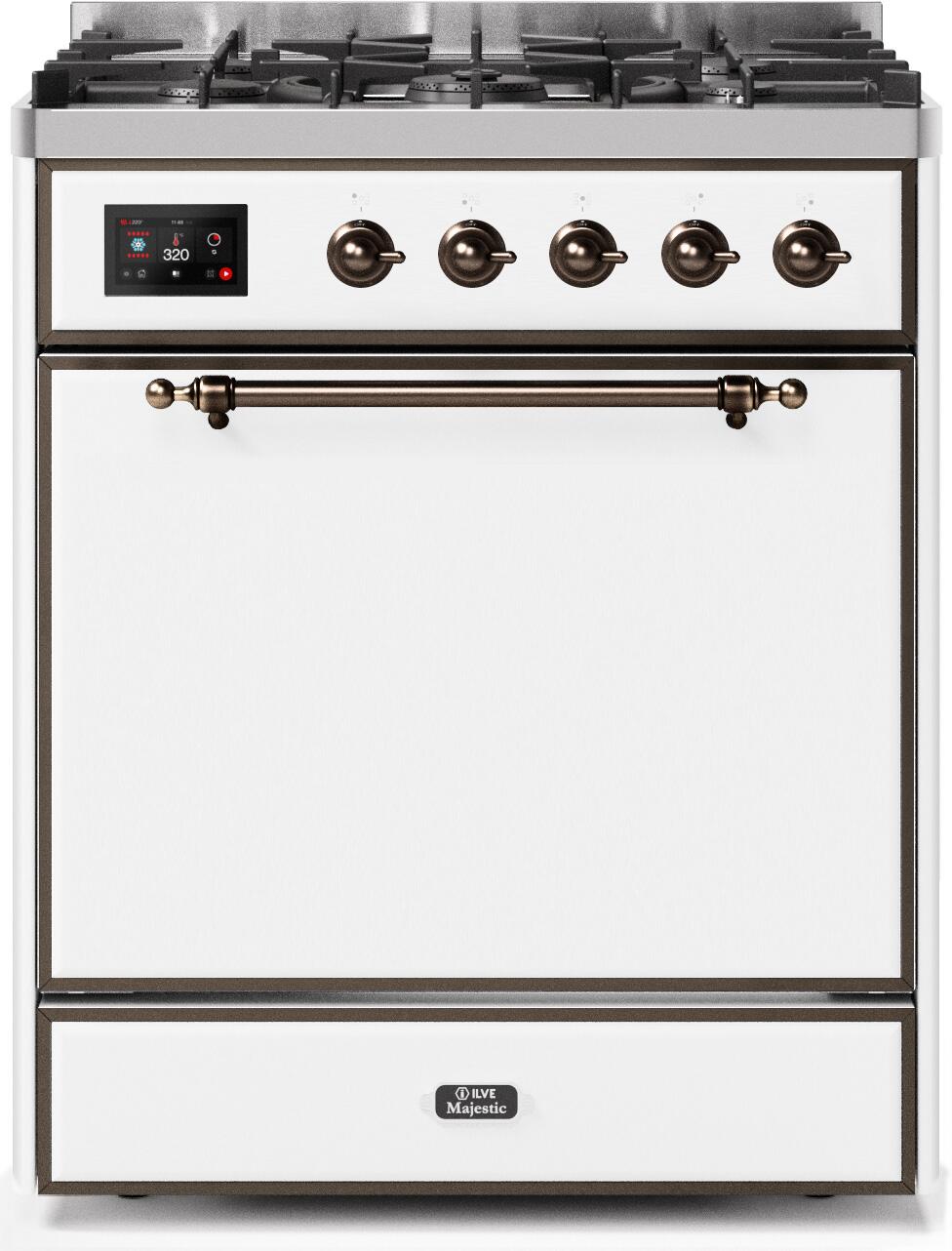 Natural Gas In White W/ Bronze Trim