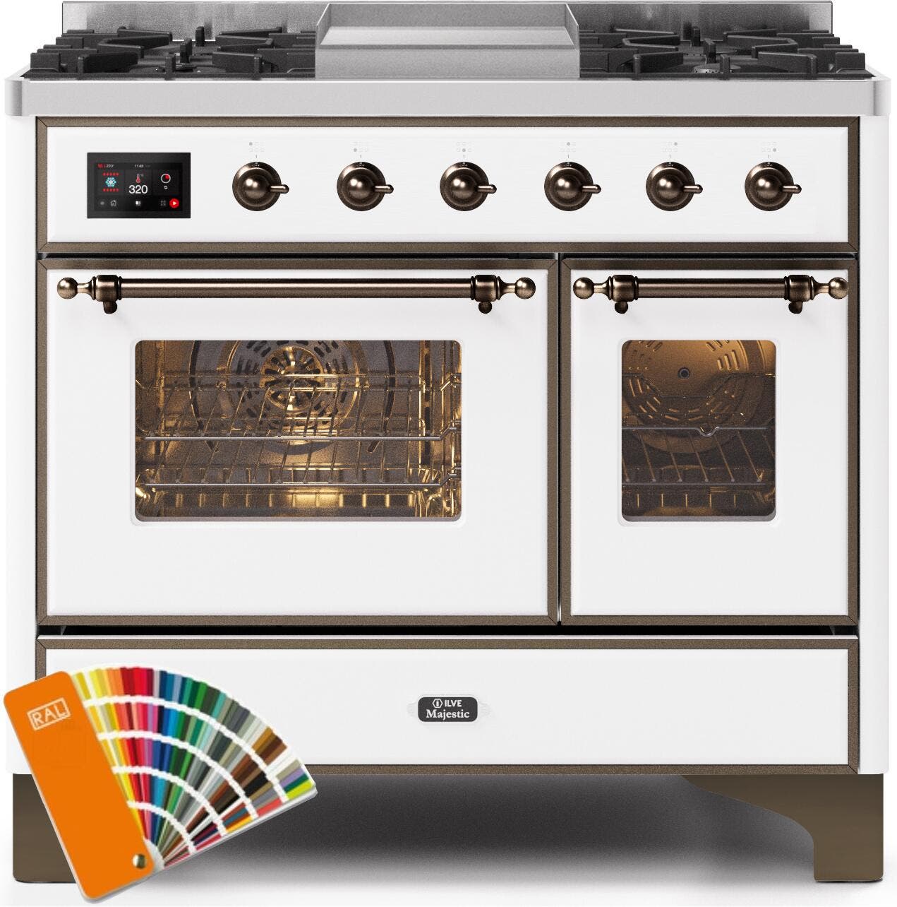 Ilve UMD10FDNS3RALBLP Liquid Propane In Custom Ral Color W/ Bronze Trim