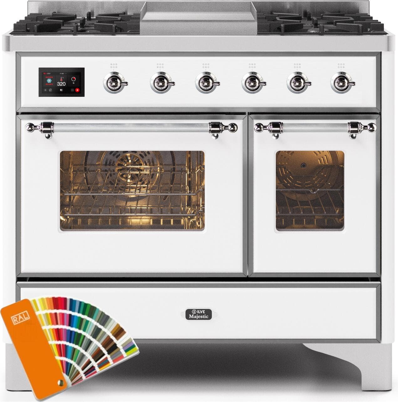 Ilve UMD10FDNS3RALCLP Liquid Propane In Custom Ral Color W/ Chrome Trim