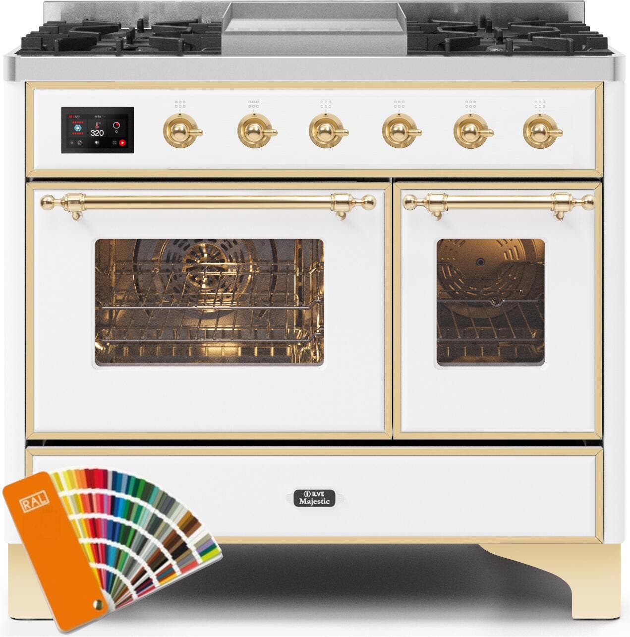 Ilve UMD10FDNS3RALGLP Liquid Propane In Custom Ral Color W/ Brass Trim