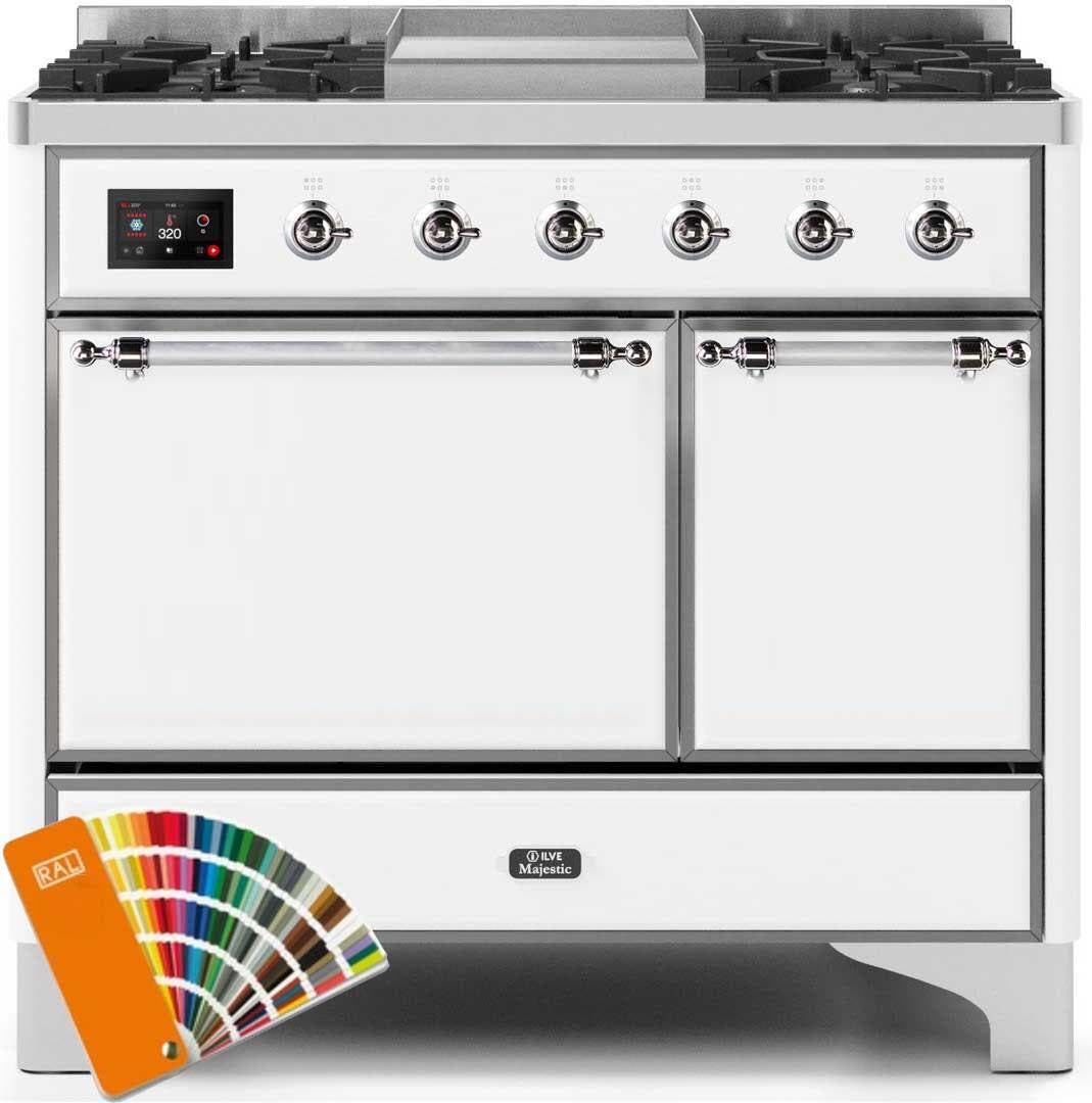 Ilve UMD10FDQNS3RALCLP Liquid Propane In Custom Ral Color W/ Chrome Trim