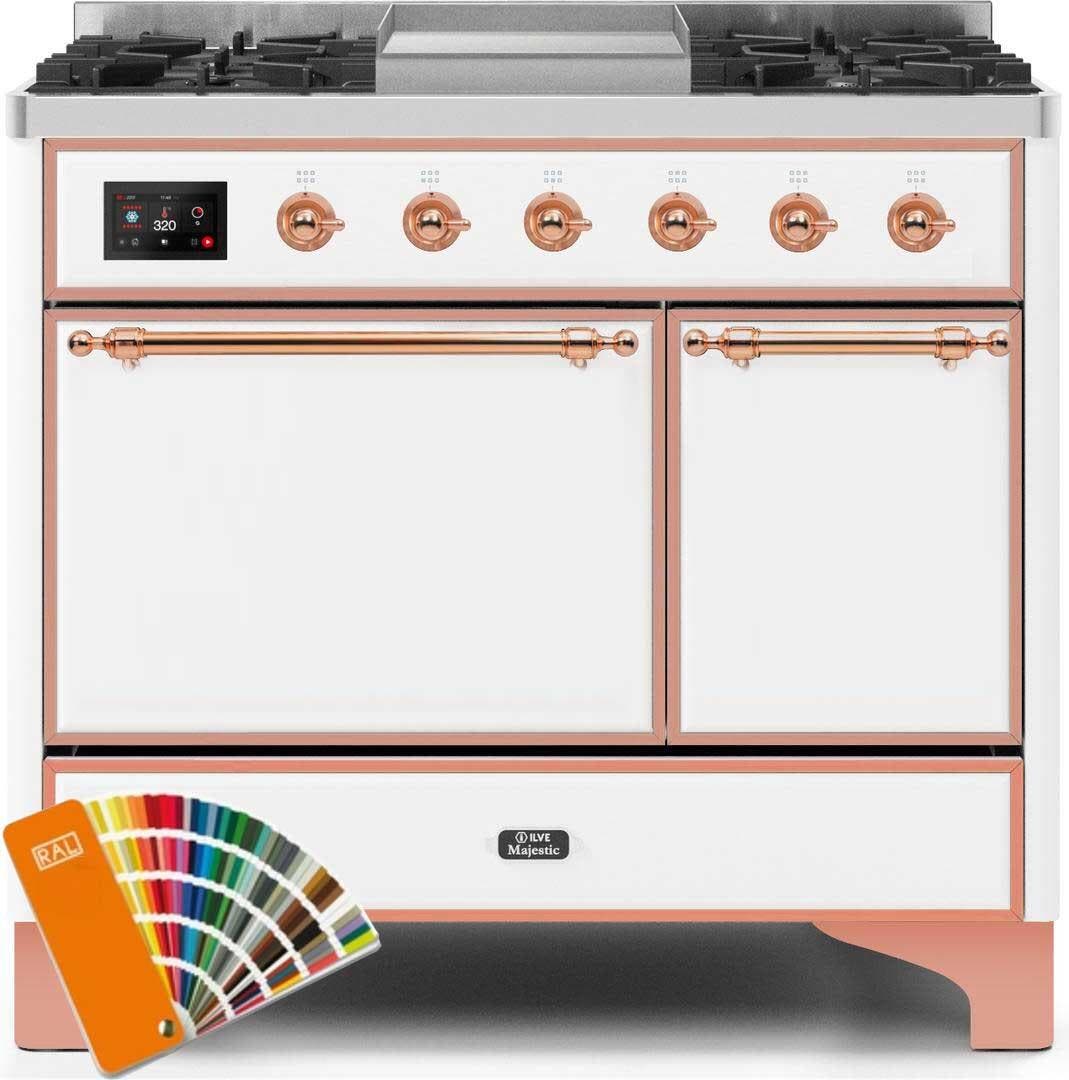 Ilve UMD10FDQNS3RALP Natural Gas In Custom Ral Color W/ Copper Trim