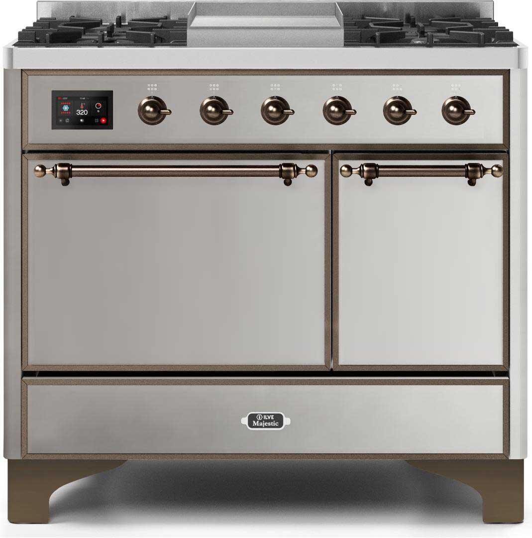 Natural Gas In Stainless Steel W/ Bronze Trim