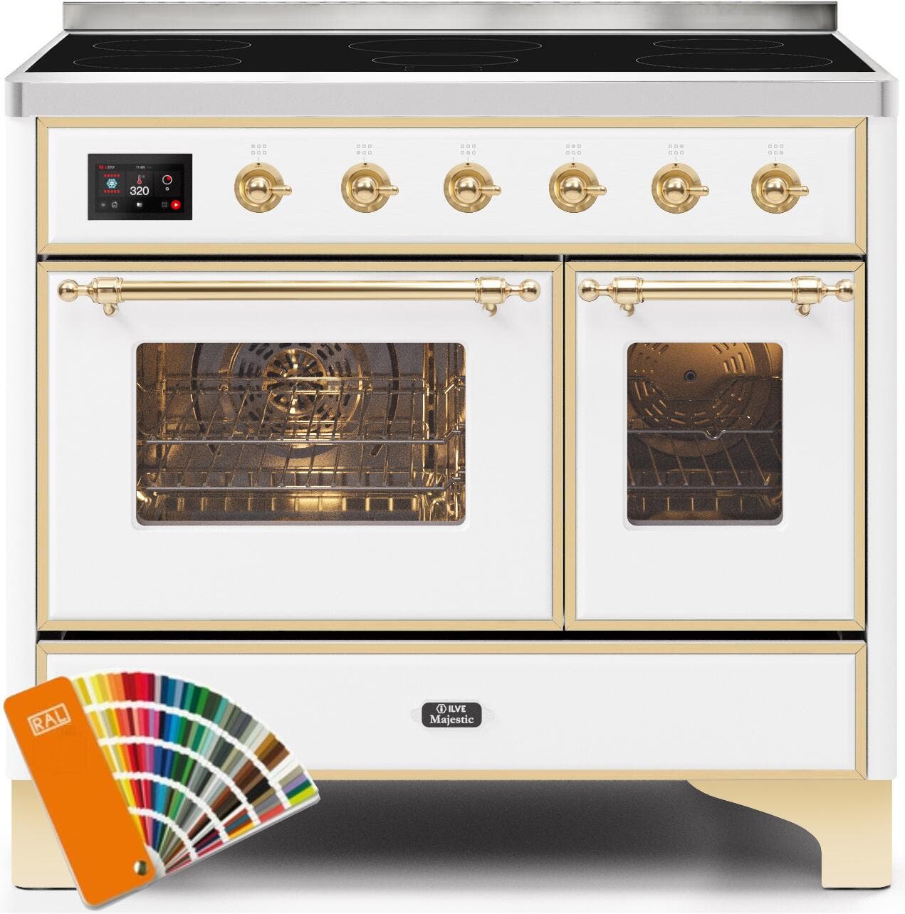 Ilve UMDI10NS3RALG Custom Ral Color W/ Brass Trim