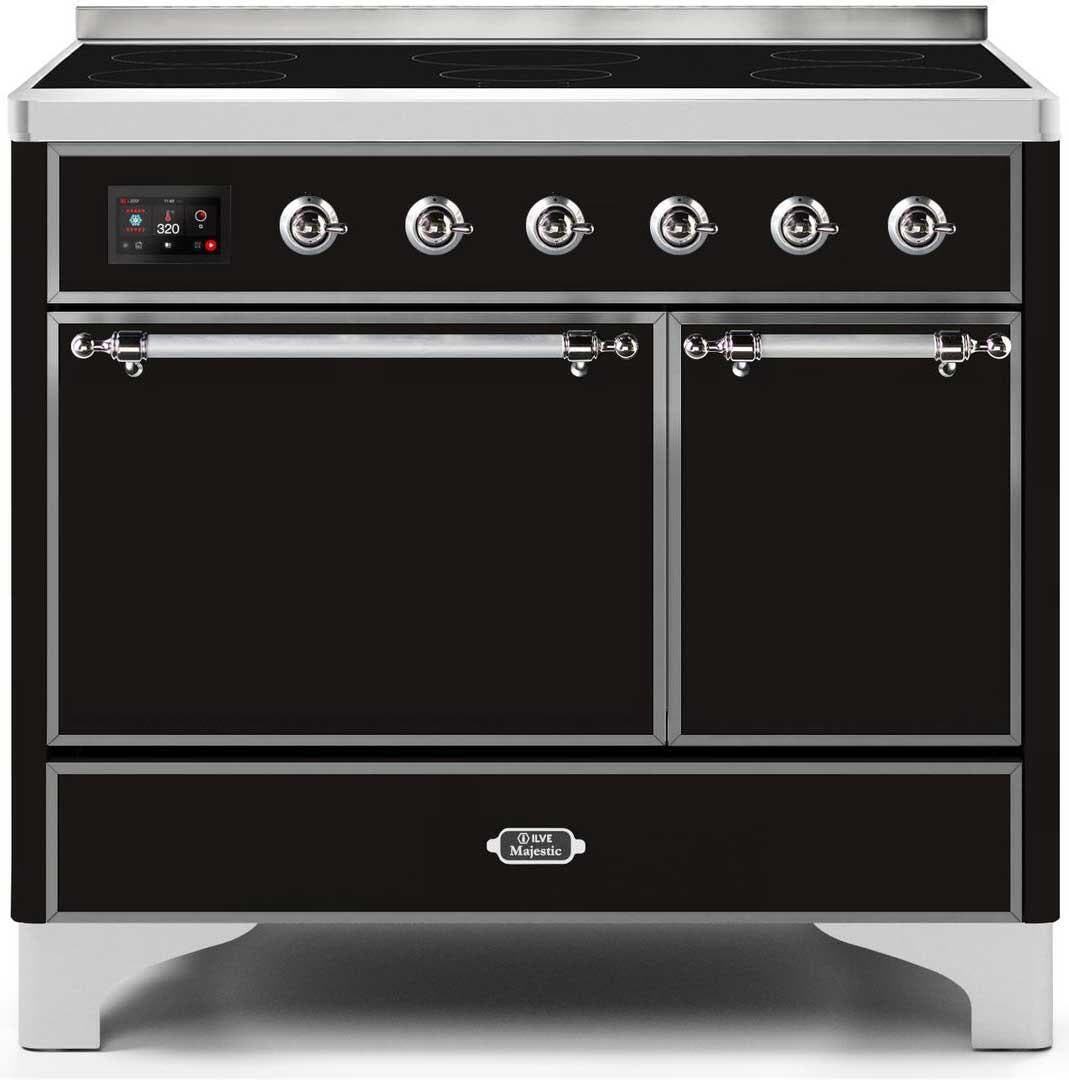 Ilve UMDI10QNS3BKC Glossy Black W/ Chrome Trim