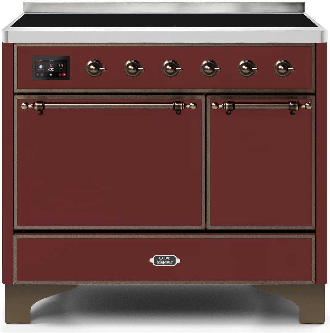 Ilve UMDI10QNS3BUB Burgundy W/ Bronze Trim