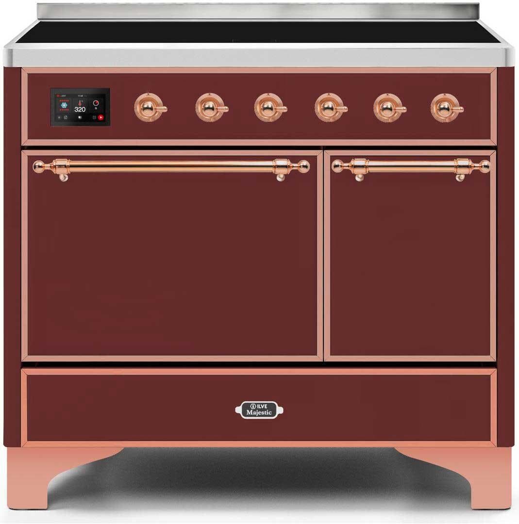 Ilve UMDI10QNS3BUP Burgundy W/ Copper Trim