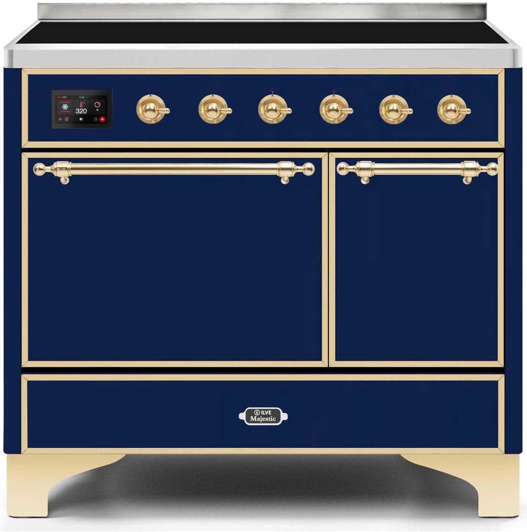 Ilve UMDI10QNS3MBG Midnight Blue W/ Brass Trim