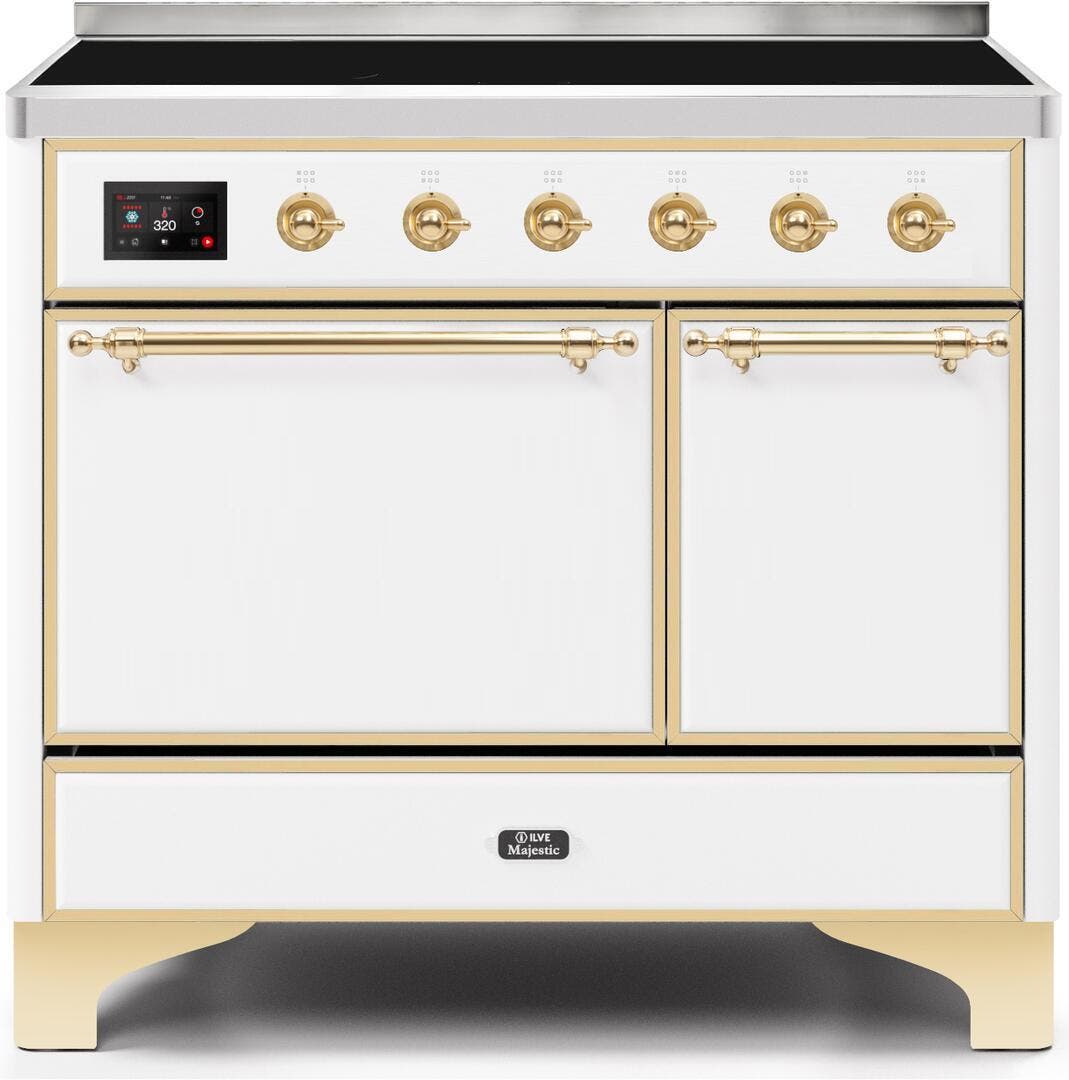 White W/ Brass Trim