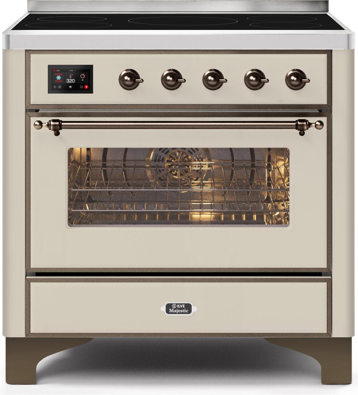 Ilve UMI09NS3AWB Antique White W/ Bronze Trim