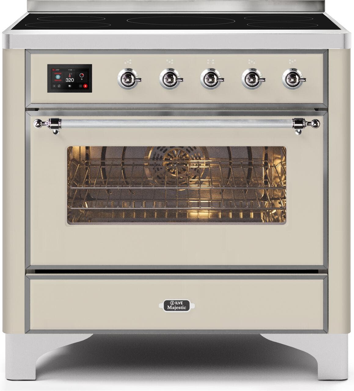 Ilve UMI09NS3AWC Antique White W/ Chrome Trim