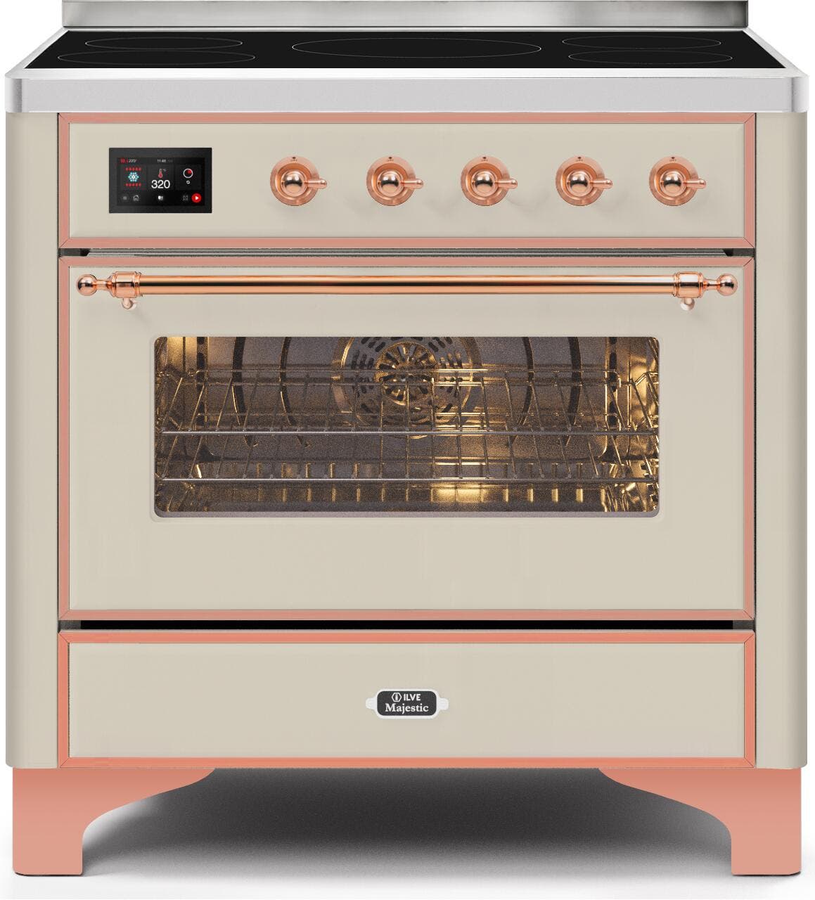 Ilve UMI09NS3AWP Antique White W/ Copper Trim