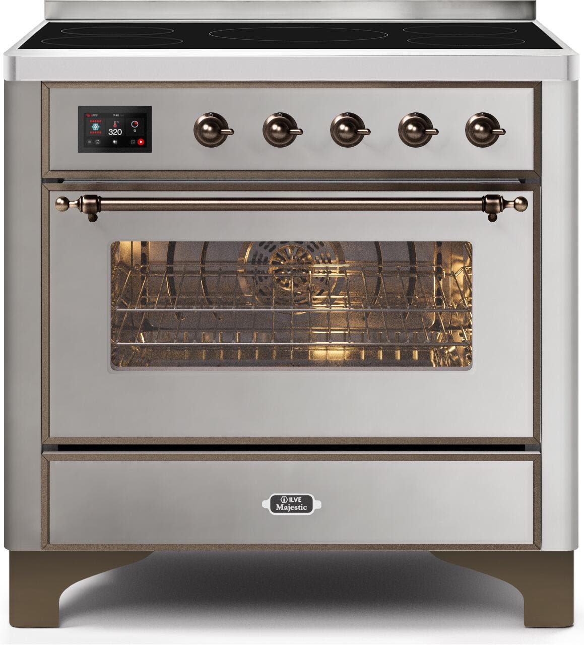 Ilve UMI09NS3SSB Stainless Steel W/ Bronze Trim